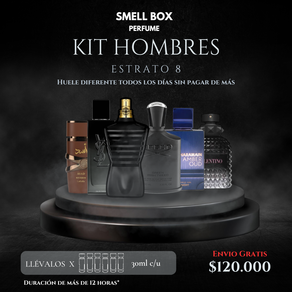KIT HOMBRES ESTRATO 8 X6 (Envío gratis)