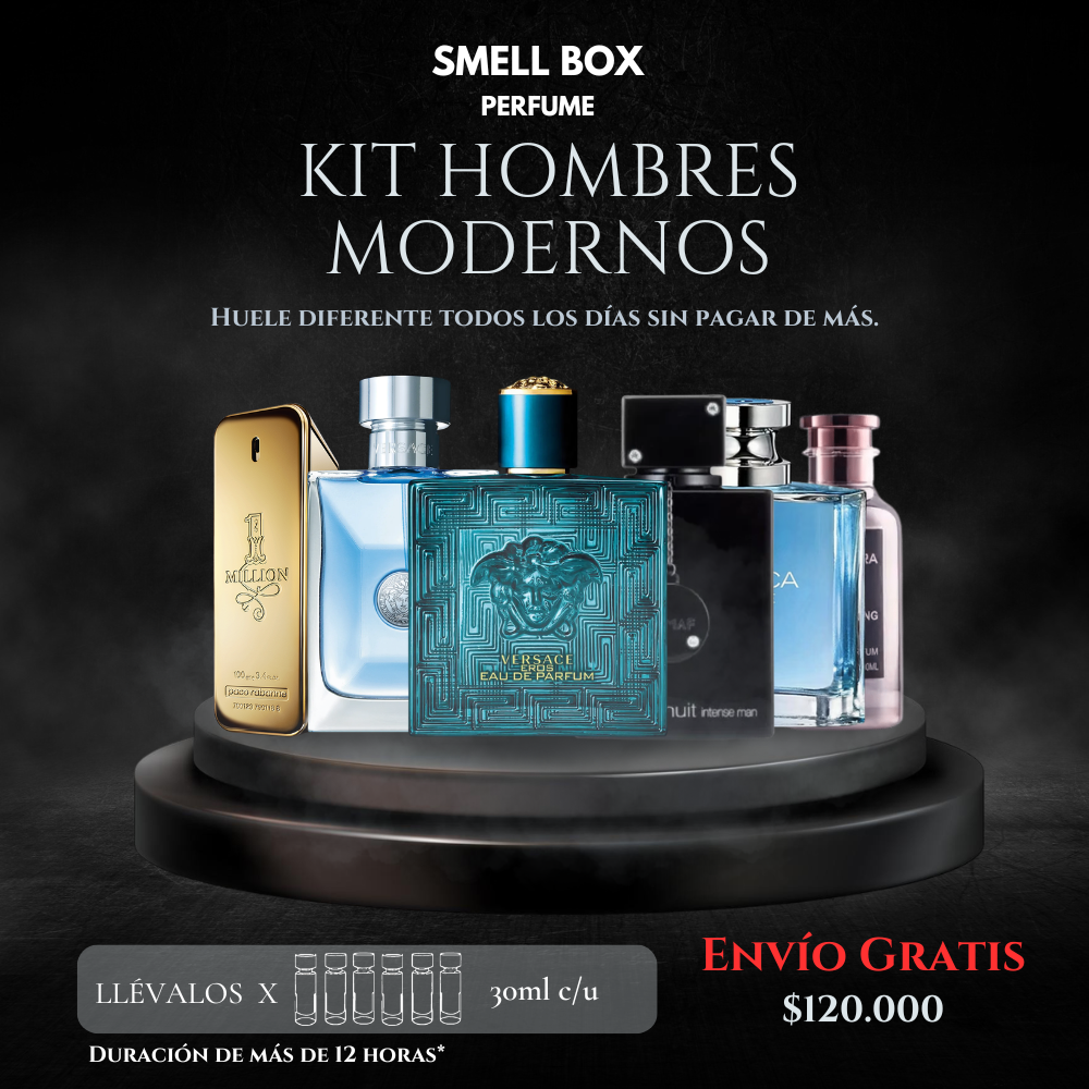 KIT HOMBRES MODERNOS X6 - 30ML c/u - (Envío gratis a todo el país - pago contra entrega)