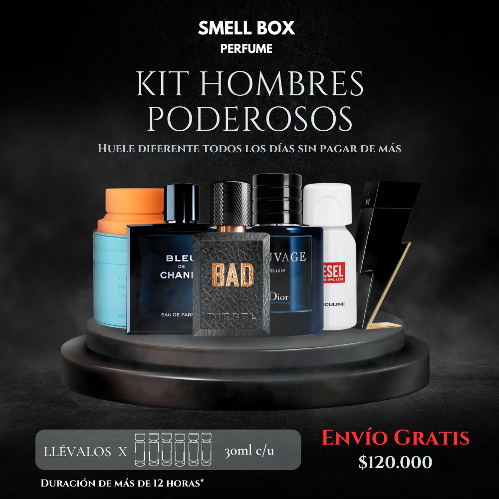 KIT HOMBRES PODEROSOS X6 - 30ML c/u - (Envío gratis a todo el país - pago contra entrega)