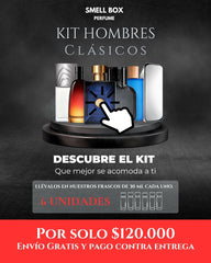 KIT HOMBRES CLÁSICOS X6 - 30ML c/u - (Envío gratis a todo el país - pago contra entrega)