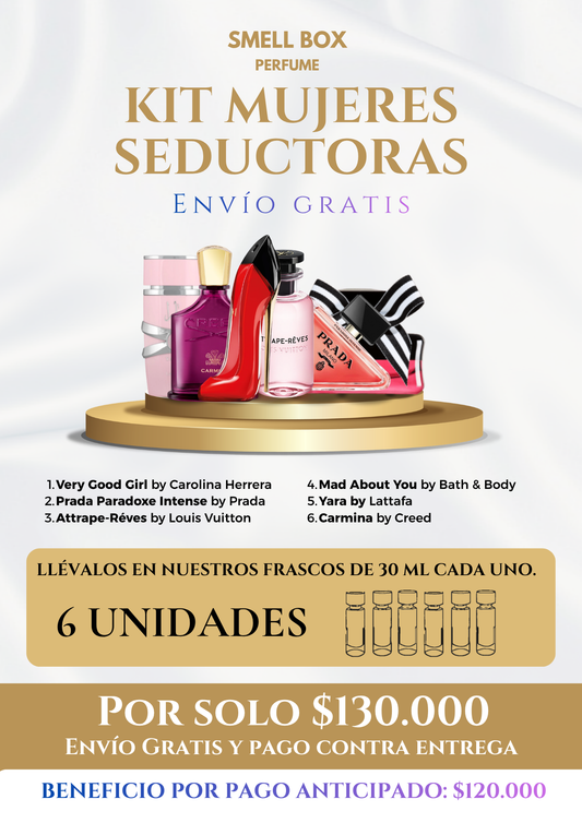 KIT MUJERES SEDUCTORAS X6 - 30ML c/u - (Envío gratis a todo el país - pago contra entrega)