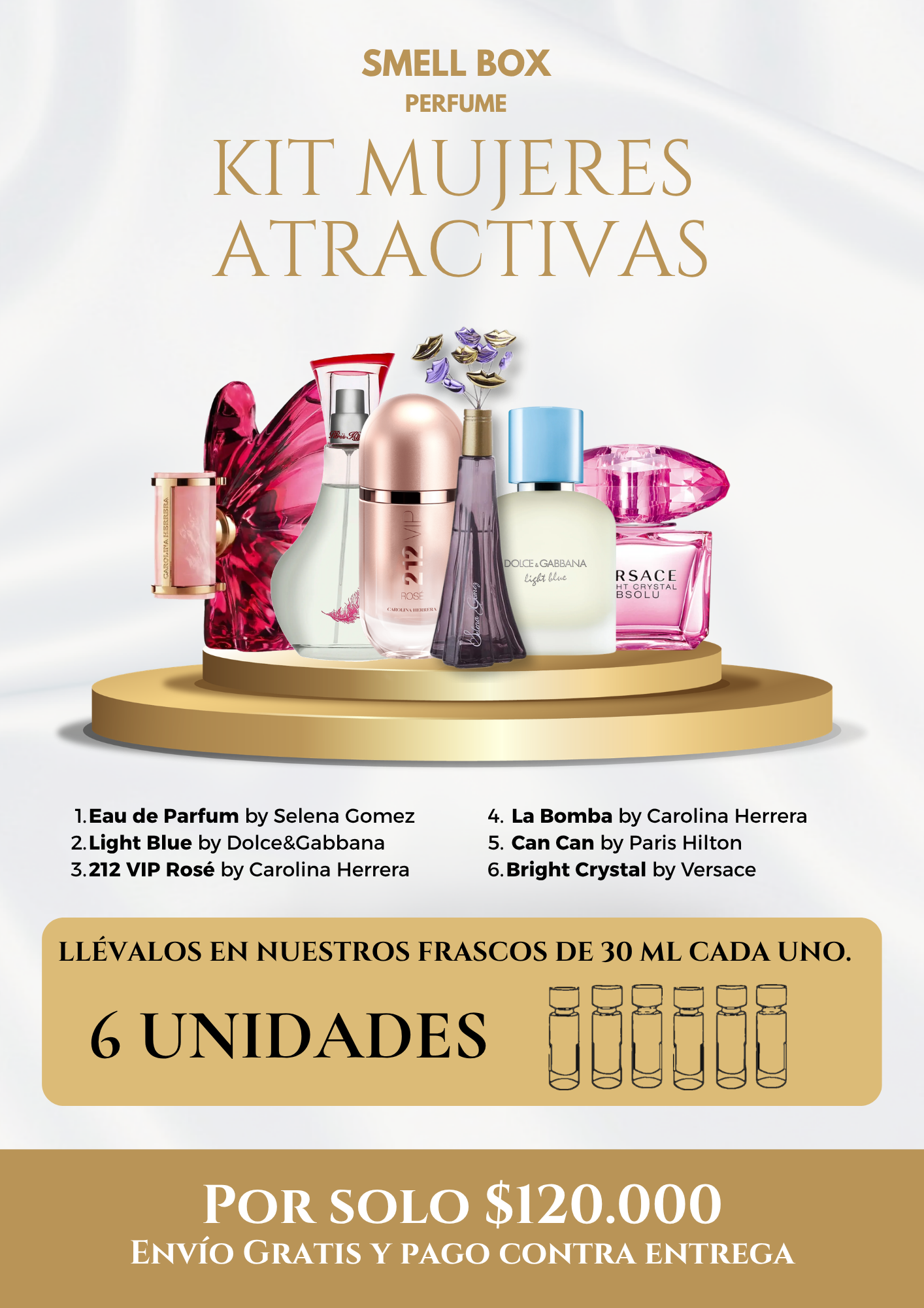 KIT MUJERES ATRACTIVAS X6 - 30ML c/u - (Envío gratis a todo el país - pago contra entrega)