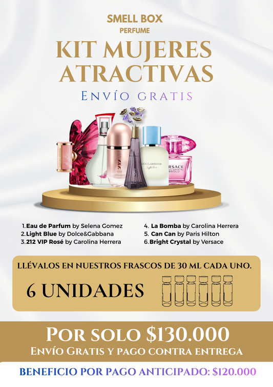 KIT MUJERES ATRACTIVAS X6 - 30ML c/u - (Envío gratis a todo el país - pago contra entrega)