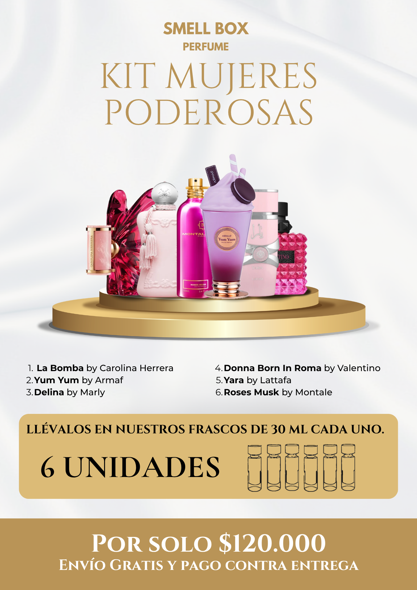 KIT MUJERES PODEROSAS X6 - 30ML c/u - (Envío gratis a todo el país - pago contra entrega)